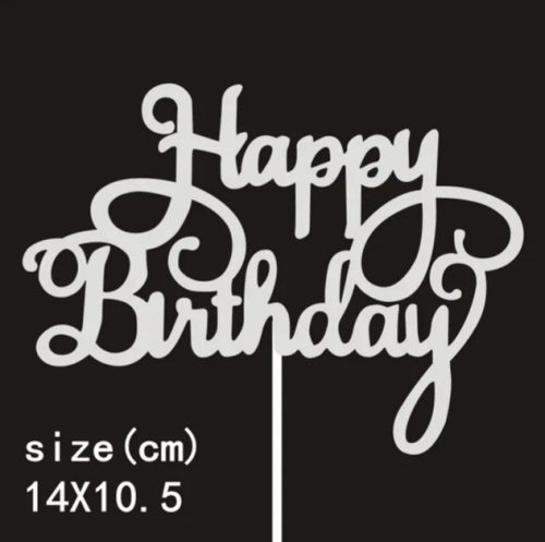 Nut Happy birthday papír csillámos torta beszúró (10 db )