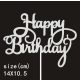 Nut Happy birthday papír csillámos torta beszúró (10 db )