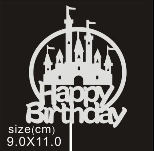 Nut Happy birthday papír csillámos tortadísz  beszúró (10 db )