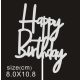 Nut Happy birthday papír, csillámos tortadísz  beszúró (10 db )