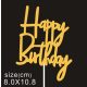 Nut Happy birthday papír csillámos tortadísz  beszúró (10 db )