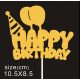 Nut  Happy birthday papír csillámos tortadísz  beszúró (10 db )