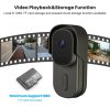 Tuya intelligens videó (1080 P 2 MP) ajtócsengő,vízálló, lítium akkumlátorral, Fekete