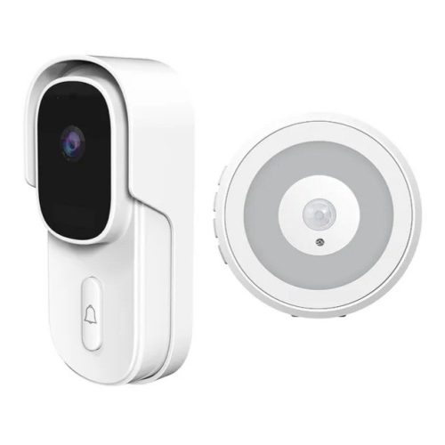 Tuya intelligens videó (1080 P 2 MP) ajtócsengő,vízálló, lítium akkumlátorral, fehér