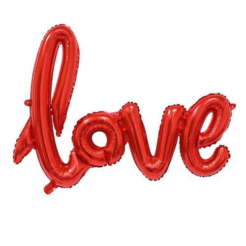 "Love" felírat fólia léggömb, 108 cm , piros