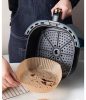 Nut Eldobható egyszer használatos pergamen Air Fryer sütőbetét, natúr barna, kerek, 200 db