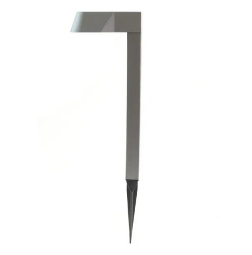 Napelemes kültéri Led  lámpa,meleg fényű, vízálló,földbe szúrható, ezüst szürke, 13 x 9,5 cm