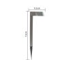 Napelemes kültéri Led  lámpa,meleg fényű, vízálló,földbe szúrható, ezüst szürke, 13 x 9,5 cm