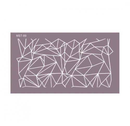 Műanyag torta díszítő stencil /sablon, fehér,geometria mintás, 35 x 15 cm