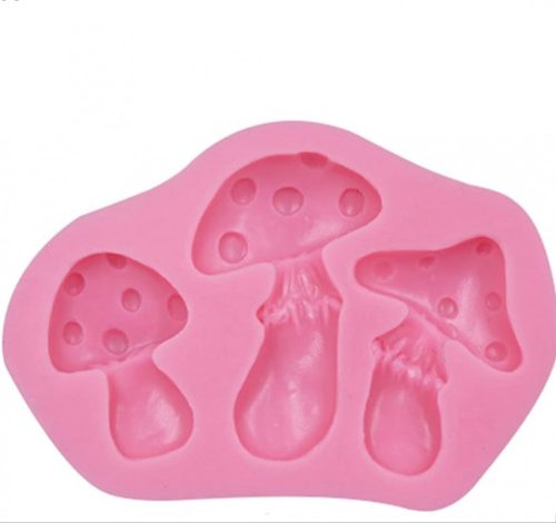 Gombák szilikon fondant /csokoládé forma, rózsaszín
