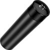 Rozsdamentes acél hőkijelzős termosz palack, 500 ml, fekete