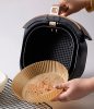 Eldobható prgamen papír, Air Fryer sütőbetét, natúr barna, 100 db 