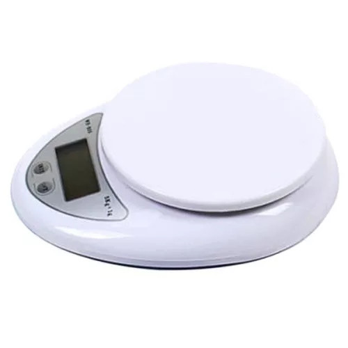Digitális mini konyhai mérleg,5 kg-ig, fehér