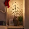 Beltéri dekorációs led dísz ág, barna, meleg led fénnyel, kb 70 cm