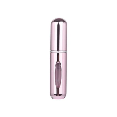 Mini hordozható parfüm utántöltő easy pump  palack, 5 ml, rózsaszín, 8 x 1,7 cm  