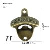 Antik hatású felfúrható kupaknyitó,  ötntöttvas, 7,2 x 6,2 cm, antikolt bronz színű