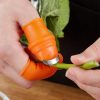 Nut Hüvelykujj kés ívelt, szemezéshez és oltáshoz, férfi méret, narancs színű