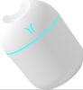 Párásító , illóolaj diffúzor, éjszakai led fénnyel, műanyag, Usb töltésű, 250 ml, fehér, 10,6 x 8 cm 