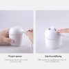 Párásító , illóolaj diffúzor, éjszakai led fénnyel, műanyag, Usb töltésű, 250 ml, fehér, 10,6 x 8 cm 