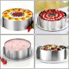 Rozsdamentes acél torta gyűrű, 15 cm, állítható 15-30 cm,ezüst színű 