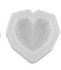 Szilikon geometriai szív forma, opál fehér, 5,7 x 5,3 x 1,5 cm 