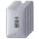 Rfid alumínium fólia bankkártya tartó tasak, ezüst színű, 5 db /cs, 9,2 x 6,3 cm 