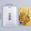 Rfid alumínium fólia bankkártya tartó tasak, ezüst színű, 5 db /cs, 9,2 x 6,3 cm 